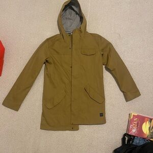 MEC Men's Brown Hooded Raincoat